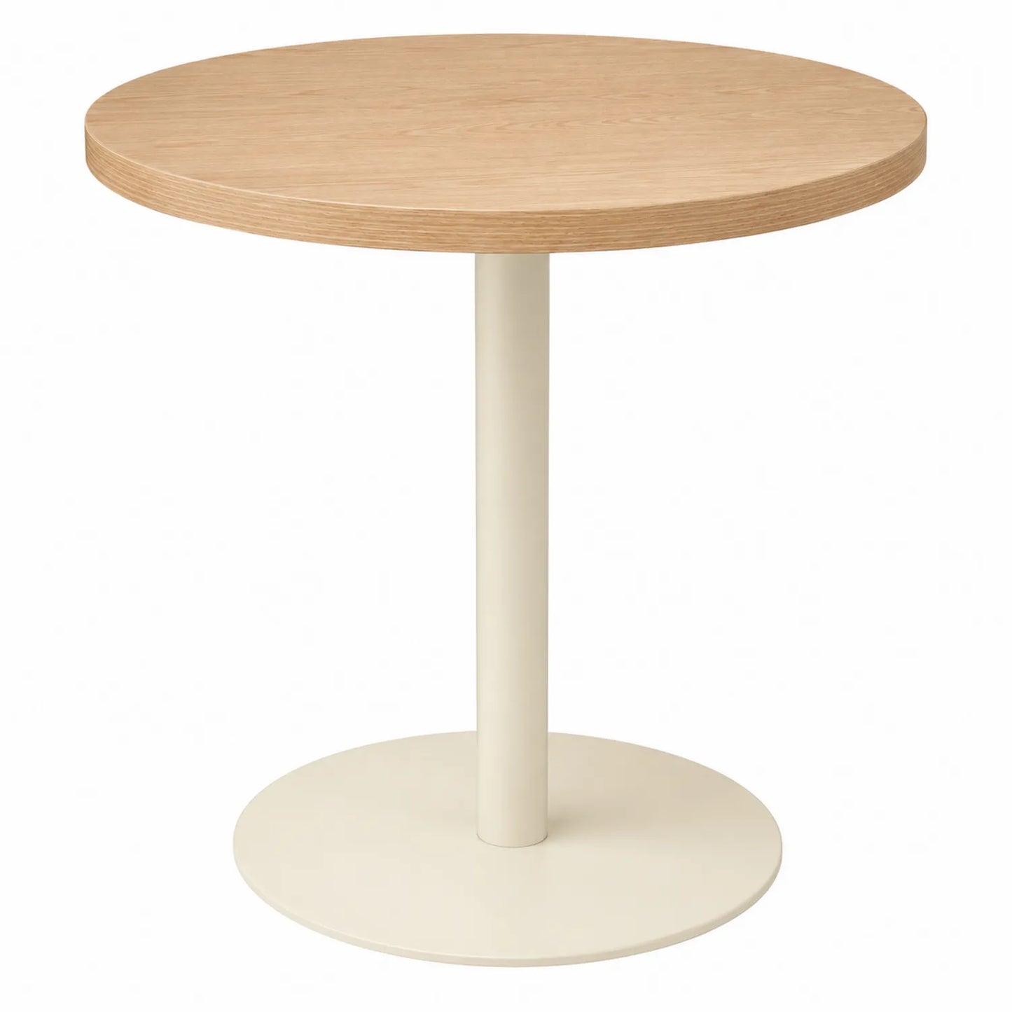 Tavolo da pranzo rotondo in legno impiallacciato e metallo Ø80 cm