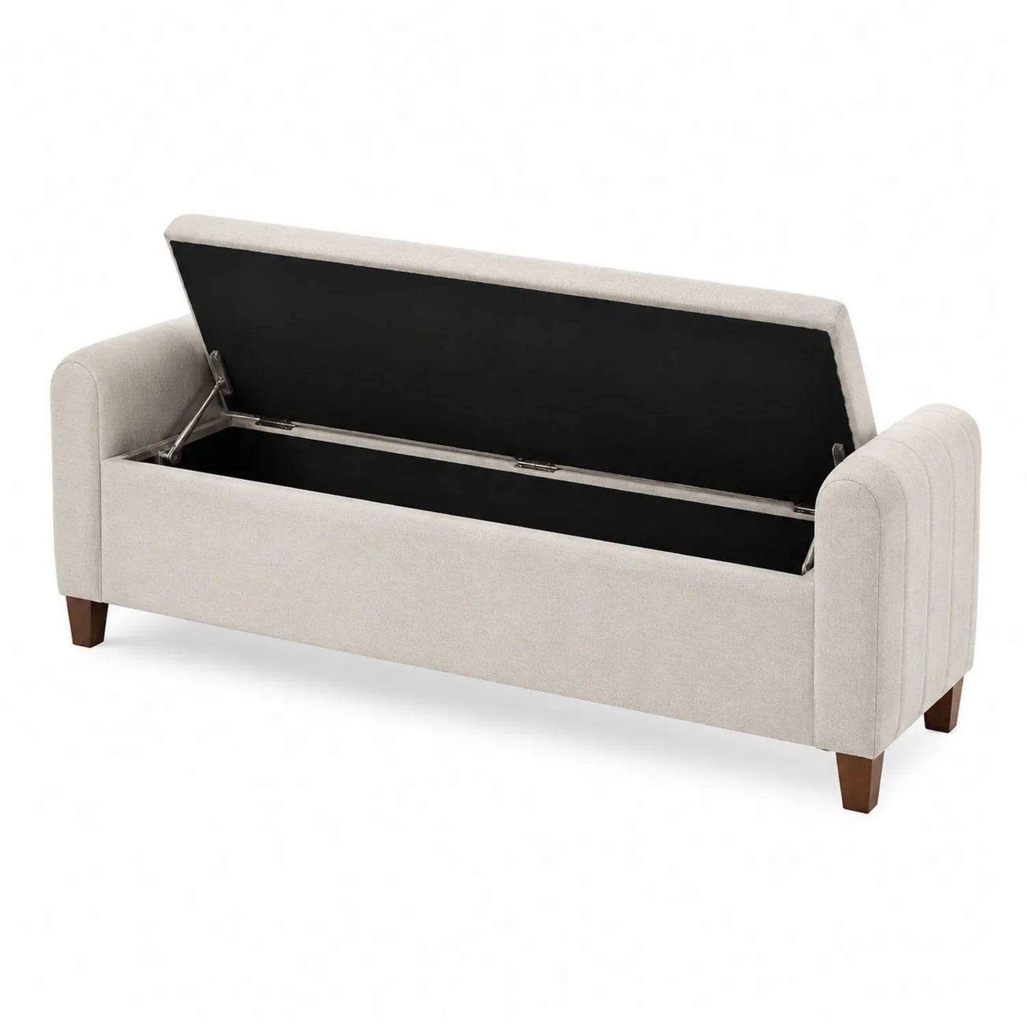 Panca Contenitore in Tessuto Beige