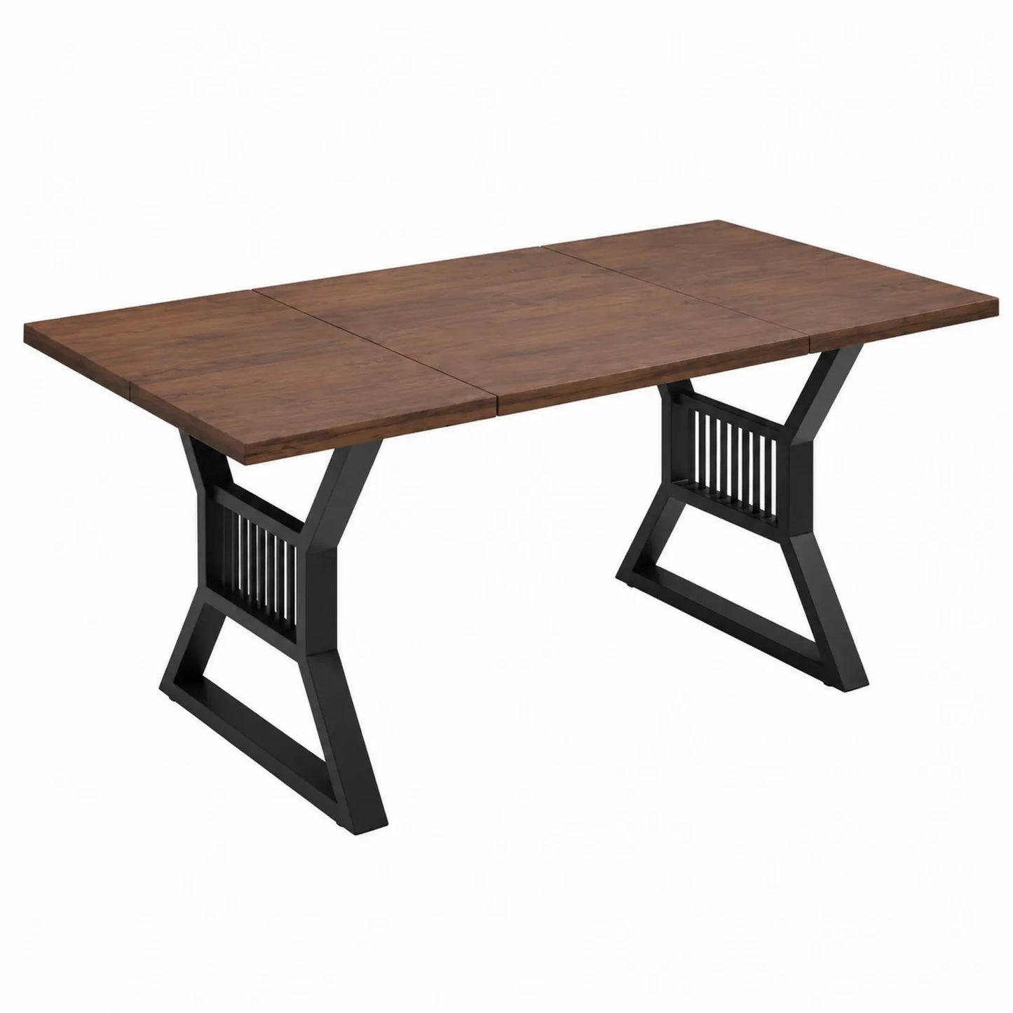 Tavolo da pranzo in legno e metallo 180x90x75 cm
