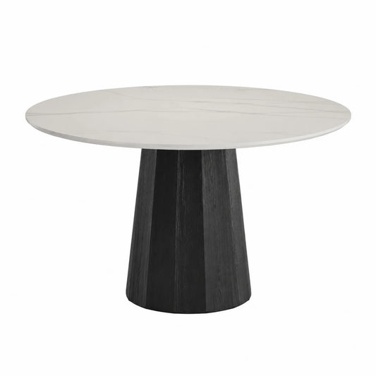 Tavolo da pranzo in legno e ceramica Ø120 cm