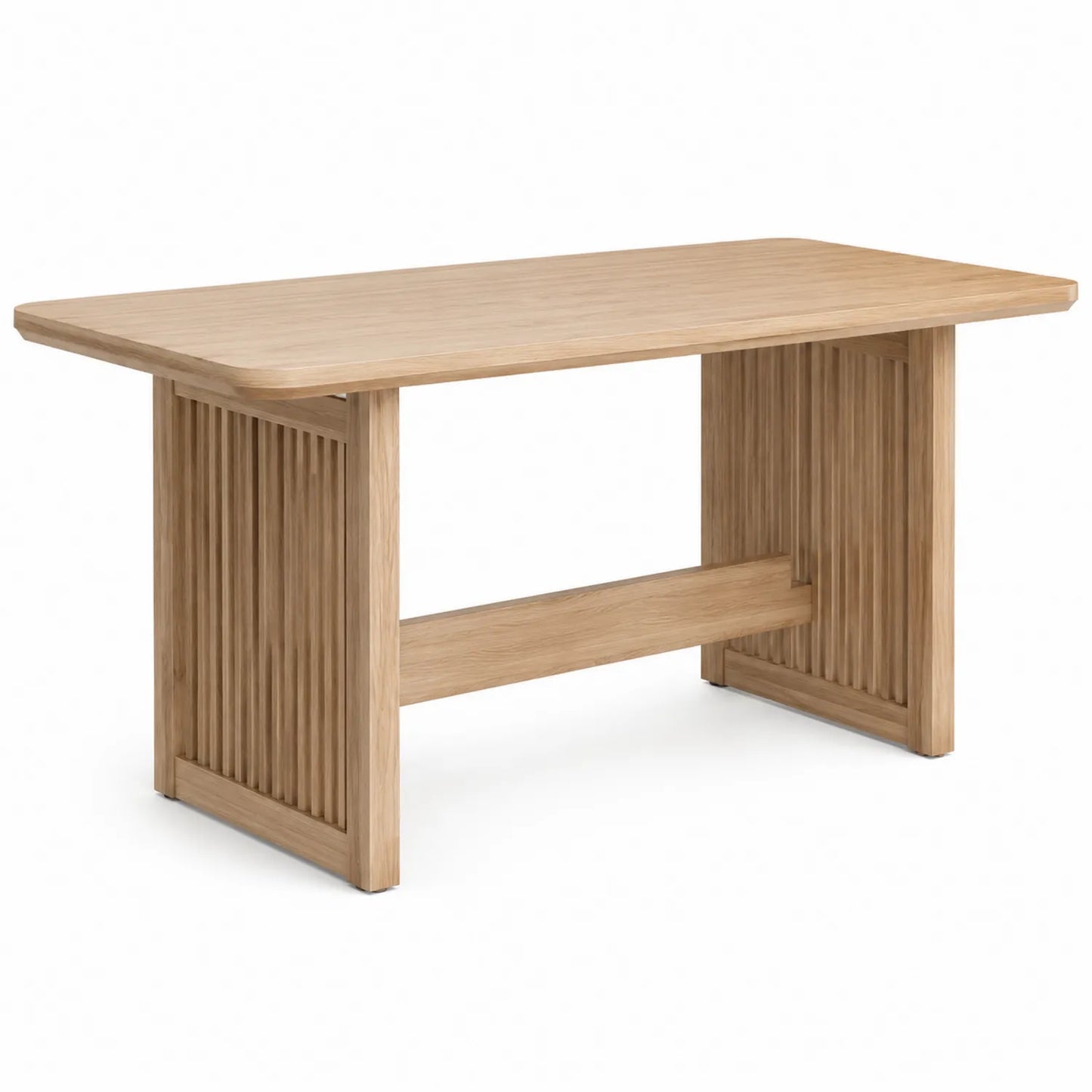 Tavolo da pranzo rettangolare in legno di quercia 180x90x75 cm